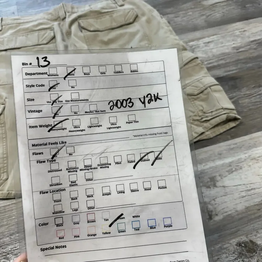 Vintage Y2k Levis Beige Men W38 Silvertab Skater Baggy‎ Tactical Cargo Shorts